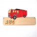 Türschild Motiv Feuerwehrauto Kinderzimmertür incl. Buchstaben