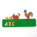 Hahn, Henne, Küken Türschild 18 cm Huhn
