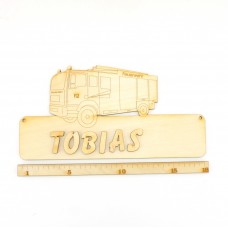 Türschild Motiv Feuerwehrauto Kinderzimmertür incl. Buchstaben