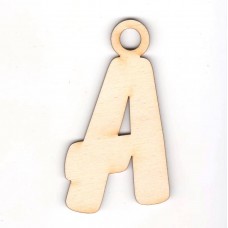 Dänische Buchstaben "A mit Kreis" 8 cm aus Naturholz