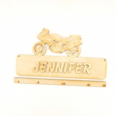 Holz Türschild Motorrad mit Buchstaben
