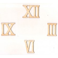 Römische Ziffern 3,5 cm Römische Zahlen 3, 6, 9, 12