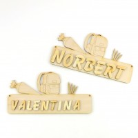 Zum Schulanfang Schulranzen, Schultüte Türschild incl. Buchstaben - Einschulung