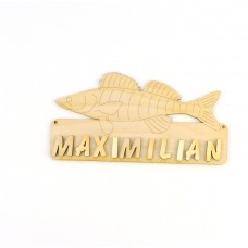 Zander 18cm Türschild für Angler 