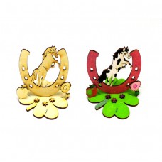 Bastelset, Kreativset springendes Pferd im Hufeisen