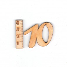 Geburtstagszahl "10" 33mm