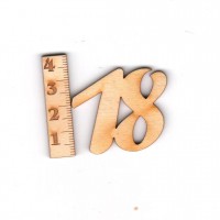 Geburtstagszahl "18" 33mm 