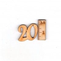 Geburtstagszahl "20" 21mm 