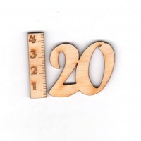 Geburtstagszahl "20" 33mm 