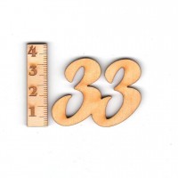 Geburtstagszahl "33" 33mm 