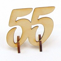 Geburtstagszahl "55" 50mm mit Füßchen