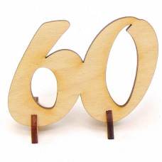 Geburtstagszahl "60" 50mm mit Füßchen