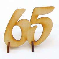 Geburtstagszahl "65" 50mm mit Füßchen
