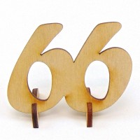 Geburtstagszahl "66" 50mm mit Füßchen