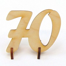 Geburtstagszahl "70" 50mm mit Füßchen