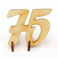 Geburtstagszahl "75" 50mm mit Füßchen