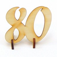 Geburtstagszahl "80" 50mm mit Füßchen