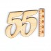 Geburtstagszahl "55" 50mm mit Füßchen