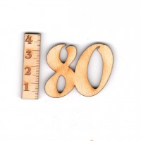 Geburtstagszahl "80" 33mm 
