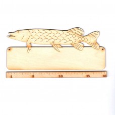 Hecht 18 cm Türschild für Angler, mit Buchstaben