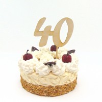 Geburtstag Tortenstecker Zahl 40, Cake Topper Sahnetorte