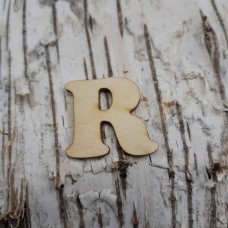 CB Holzbuchstabe breite Form "R"