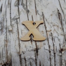 CB Holzbuchstabe breite Form "X"