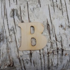 Holzbuchstabe CB 5 cm, breite Form "B"