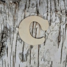 Holzbuchstabe CB 5 cm, breite Form "C"