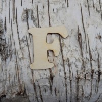 Holzbuchstabe CB 5 cm, breite Form "F"