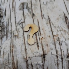 Holzbuchstabe CB 5 cm, breite Form "?"