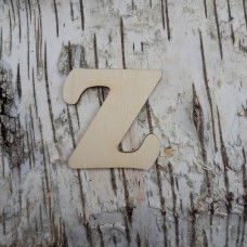 Holzbuchstabe CB 5 cm, breite Form "Z"