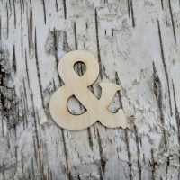 Holzbuchstabe CB 5 cm, breite Form "&"