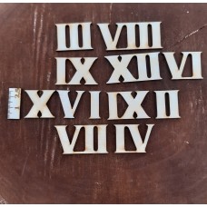 breite Römische Ziffern 25mm alle von 1 bis 12