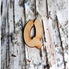 Holzbuchstabe Q 21 mm