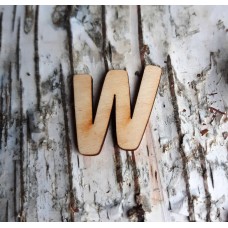 Holzbuchstabe W 21 mm 