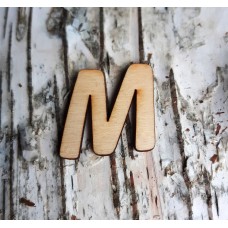 Holzbuchstabe "M" 30 mm 