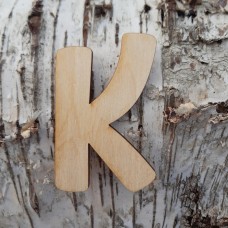 Holzbuchstabe  "K" 8 cm 
