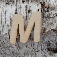 Holzbuchstabe "M" 8 cm 
