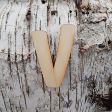 Holzbuchstabe "V" 8 cm 