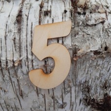 Holzzahl "5" 8 cm 