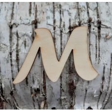 Holzbuchstabe großes "M" 50mm aus Naturholz
