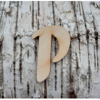 Holzbuchstabe großes "P" 50mm aus Naturholz
