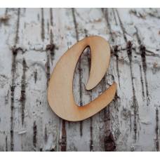 Holzbuchstabe großes "C" 50mm aus Naturholz