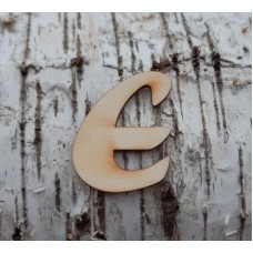 Holzbuchstabe großes "E" 50mm aus Naturholz