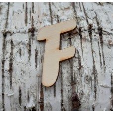 Holzbuchstabe großes "F" 50mm aus Naturholz