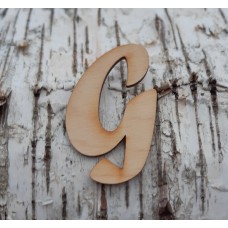 Holzbuchstabe großes "G" 50mm aus Naturholz