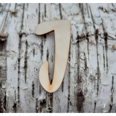 Holzbuchstabe großes "J" 50mm aus Naturholz