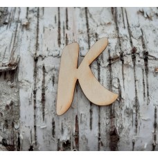 Holzbuchstabe großes "K" 50mm aus Naturholz