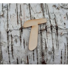 Holzbuchstabe großes "T" 50mm aus Naturholz